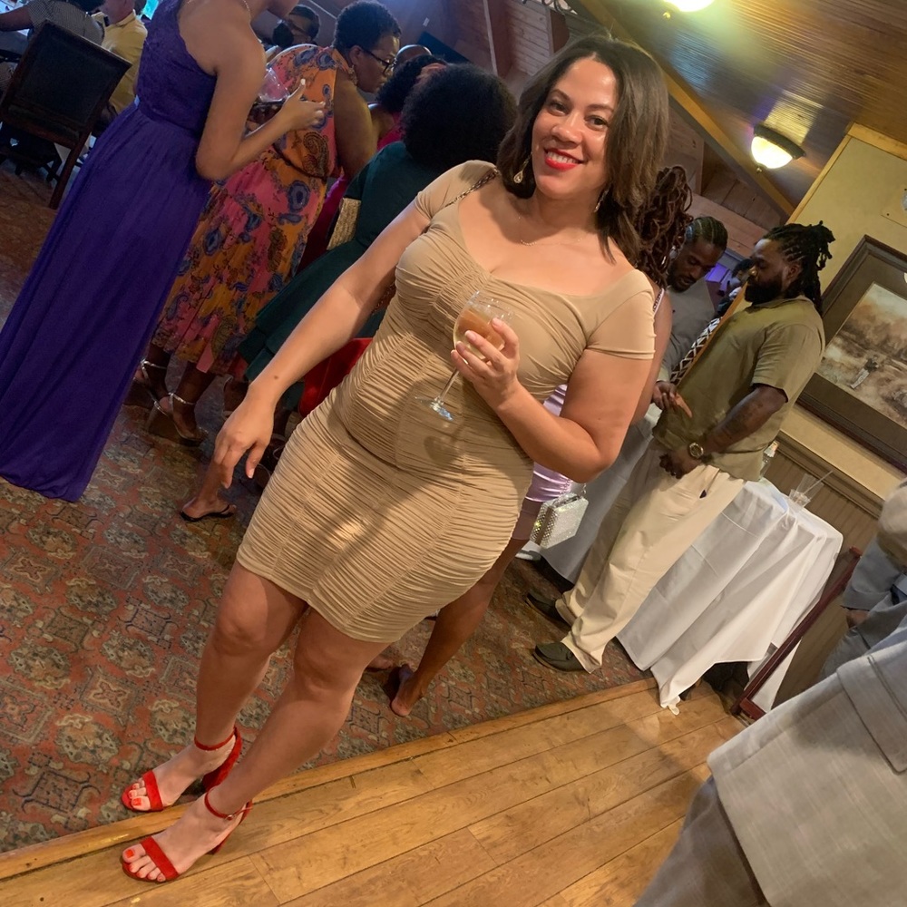 Fashion Nova Simply Ageless Ruched Mini Dress Size M